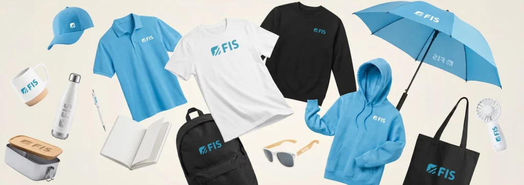Projekte 9 Verschiedene personalisierte Textilien und Werbemittel für FIS in Schweinfurt, umgesetzt von Lamasuli