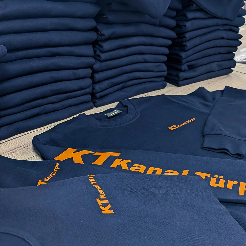 Dunkelblaue Sweatshirts mit Logo für Kanal Türpe